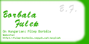 borbala fulep business card