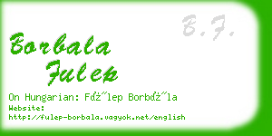 borbala fulep business card